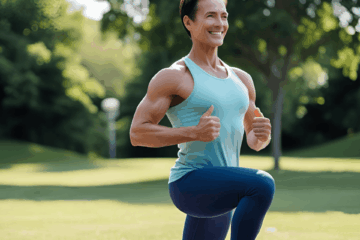 Man exercising outdoors to strengthen knees naturally without surgery
