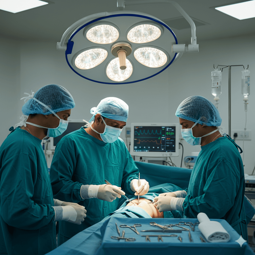 Joint Replacement Surgeon in India – Dr. Rameshwar Kumar in surgery