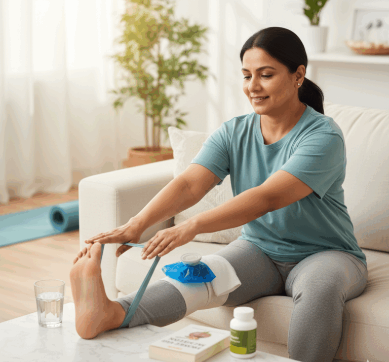 Pain Home Remedies – Ice pack and exercises for relief