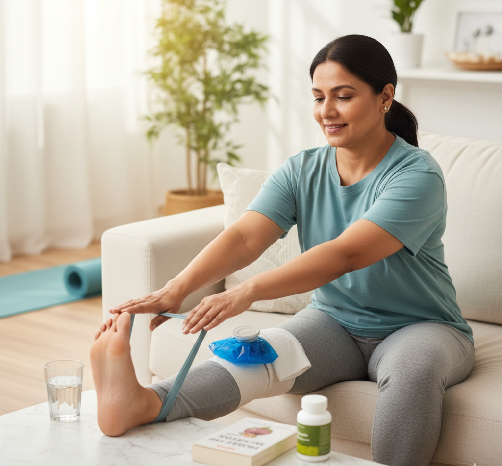 Pain Home Remedies – Ice pack and exercises for relief